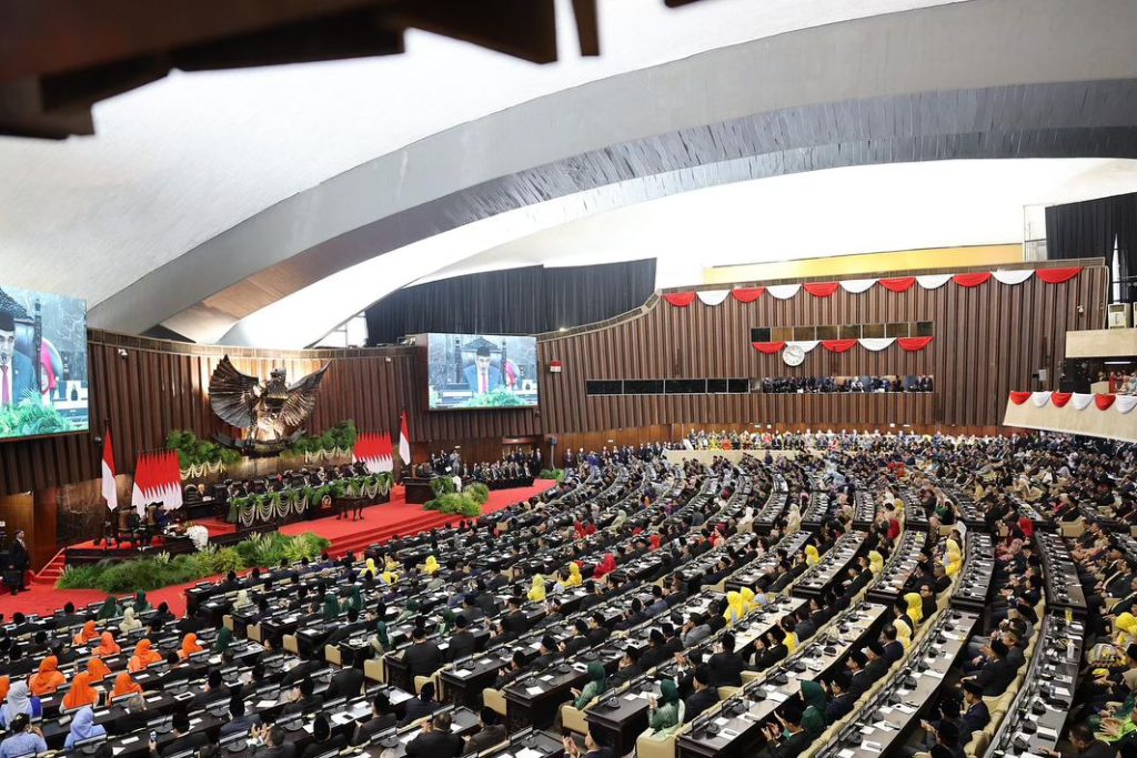 Suasana gedung MPR/DPR saat pelantikan Prabowo-Gibran (Dok ig/Prabowo Subianto)