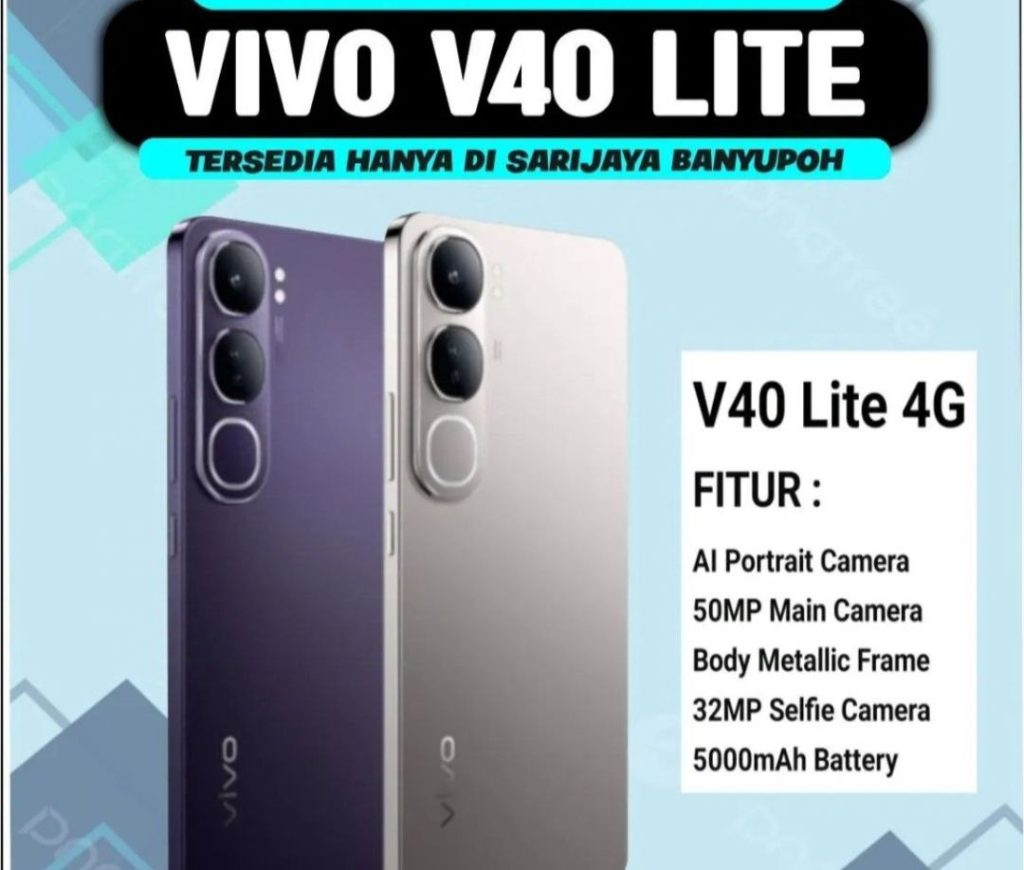 Spesifikasi Vivo V40 Lite: Desain Futuristik dan Teknologi Canggih