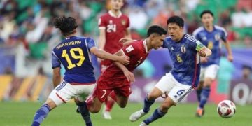 Potret Timnas Indonesia vs Timnas Jepang dalam laga fase grup AFC Asian Cup 2024