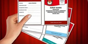 Tiga surat suara untuk Pilkada Serentak 2024 (instagram @kpu_jatim)