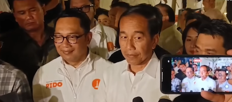 Jokowi usai berikan dukungan ke Ridwan Kamil dan Suswono (Dok ist)