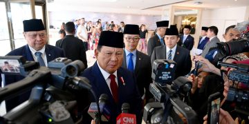Prabowo Subianto berikan keternagan usai bilateral dengan Sekjen PBB (Dok Setkab)