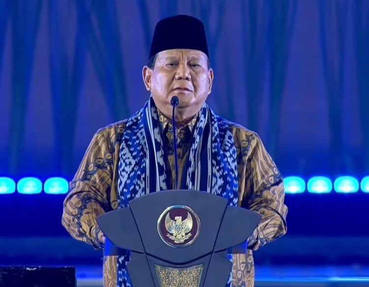Presiden Prabowo Subianto Pidato di acara Natal Nasional 2024 (Dok ist)