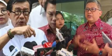 Yasonna Laoly dan Hasto Kristiyanto dilarang ke luar negeri oleh KPK (instagram @faktanasionaldotnet)