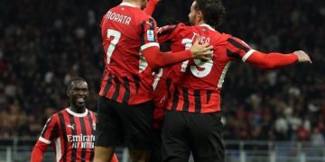 Prediksi skor AC Milan vs Club Brugge di Liga Champions 2024-2025.