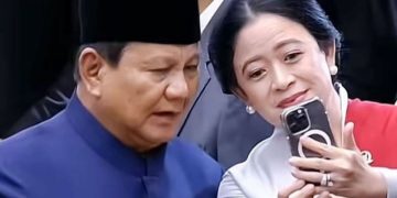 Puan Maharani foto bersama dengan Presiden RI Prabowo Subianto saat pelantikan Presiden 20 Oktober 2024 lalu. Puan tanggapi 100 hari kerja Prabowo-GIbran (instagram @riodondokambey)