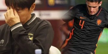 Justin Hubner dan Shin Tae-yong (instagram @indosportdotcom)