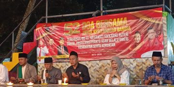 Doa bersama dilakukan kader PDI Perjuangan di Banten saat pergantian tahun.(ist)