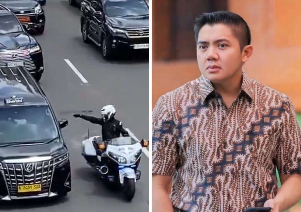 Mayor Teddy Indra Wijaya dan Patwal Arogan Mobil Plat RI 36 (Dok Istimewa)