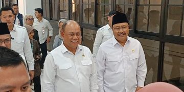 Kepala BGN, Dadan Hindayana saat berkunjung ke kantor PBNU, Jakarta Pusat, Senin (20/1/2025). (Ilham F/Suaranusantara).
