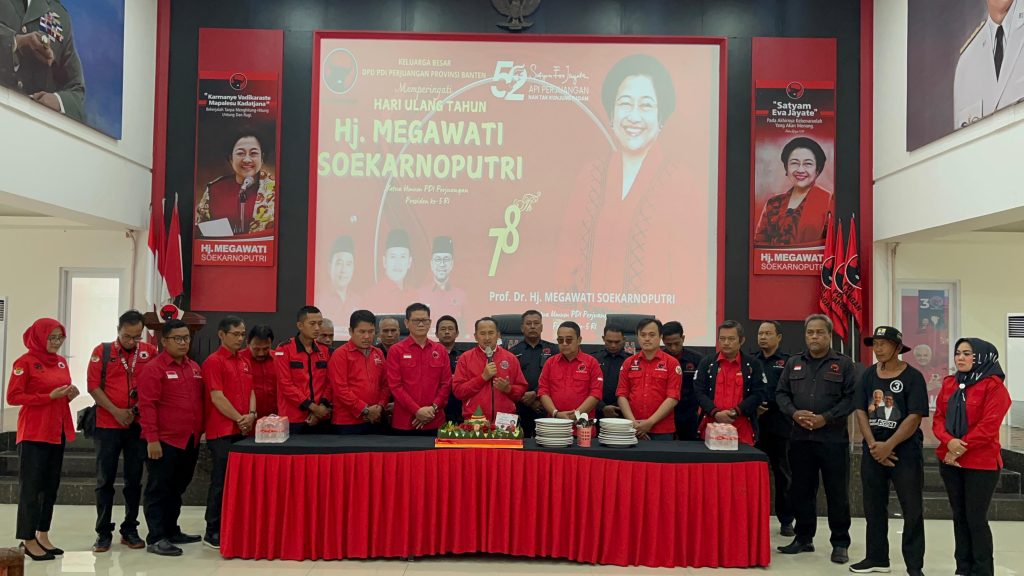DPD PDI Perjuangan Provinsi Banten melakukan Tasyakuran HUT ke-78 Ketua Umum PDI Perjuangan Megawati Soekarnoputri (Dok Istimewa)