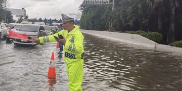 Ruas jalan arah Bandara Soetta terendam banjir Rabu (29/1/2025) (Dok Istimewa).