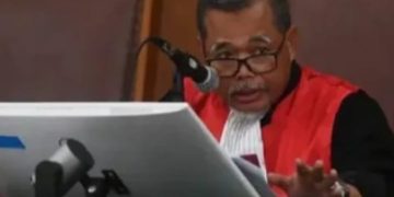 Hakim Djuyamto saat membacakan putusan sidang praperadilan Hasto Kristiyanto pada Kamis 13 Februari 2025 lalu(instagram @caprighaz)