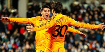 Gonzalo Garcia merayakan gol bersama Brahim Diaz (Dok ig Real Madrid)