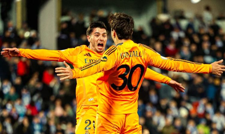 Gonzalo Garcia merayakan gol bersama Brahim Diaz (Dok ig Real Madrid)