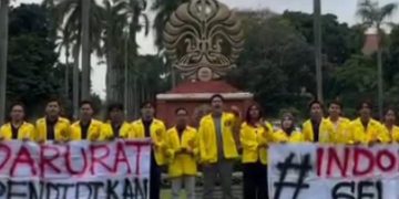 BEM UI ikut aksi Indonesia Gelap yang digelar hari ini Senin 17 Februari 2025 (instagram @bemui_official)
