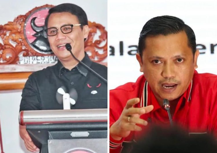 Ketua Fraksi PDIP MPR Ahmad Basarah dan Ketua DPP PDIP Ronny Talapessy (Dok Istimewa).