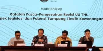 CSIS saat menyampaikan catatan penting soal UU TNI baru pada Senin 24 Maret 2025 (instagram @csisindonesia)