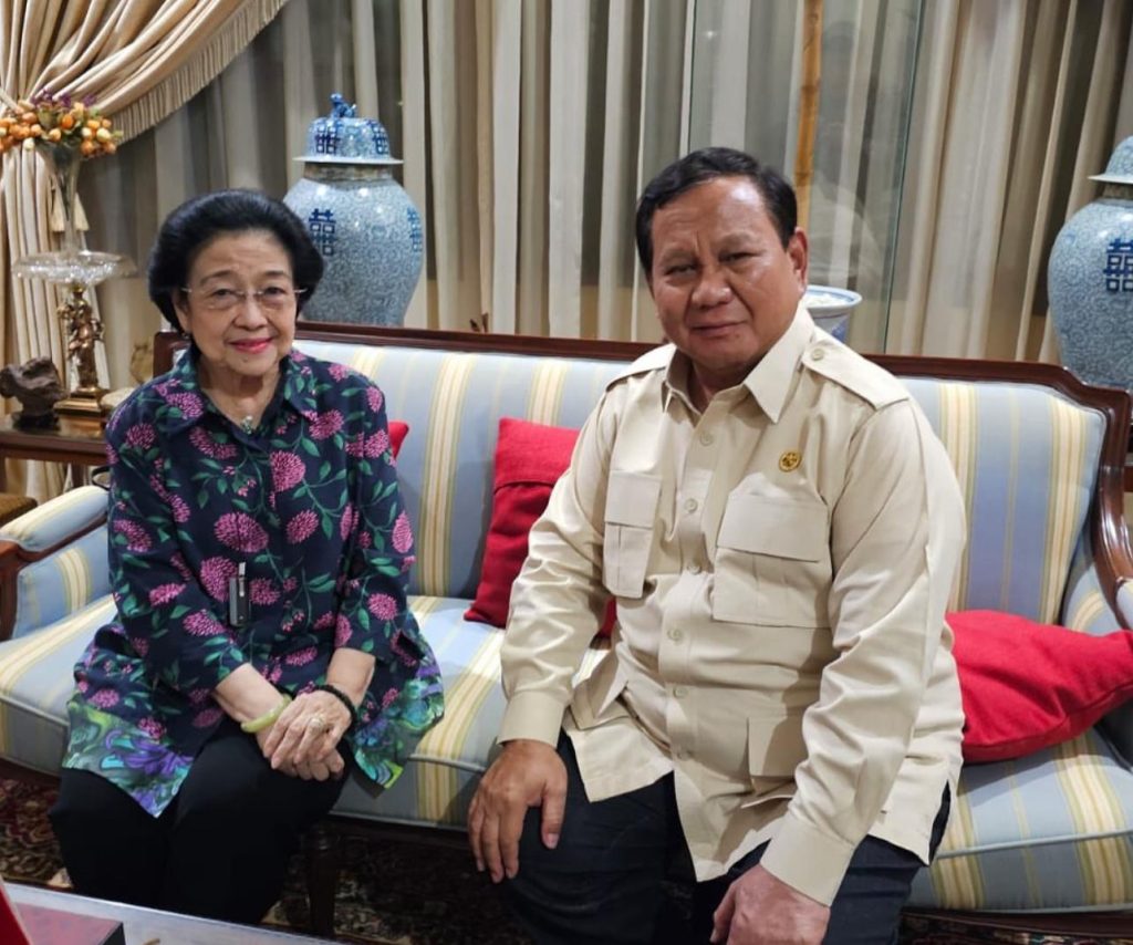 momen pertemuan Megawati Soekarnoputri dan Presiden RI Prabowo Subianto pada Senin malam 7 April 2025