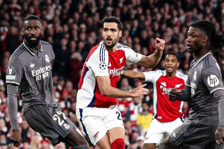 Arsenal hajar Real Madrid 3-0 pada leg 1 perempat final Liga Champions 2024-2025