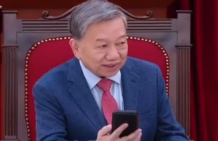 To Lam selaku Sekretaris Jenderal Partai Komunis Vietnam saat teleponan dengan Trump bicarakan tarif resiprokal Vietnam kena 46 persen (instagram @hongkimkim86)