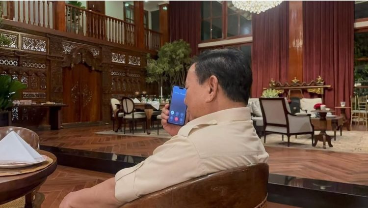 Presiden Prabowo Subianto bertelepon dengan lima pemimpin negara  dalam rangka menyambut Idul Fitri (Dok Instagram Sekertaris Kabinet).