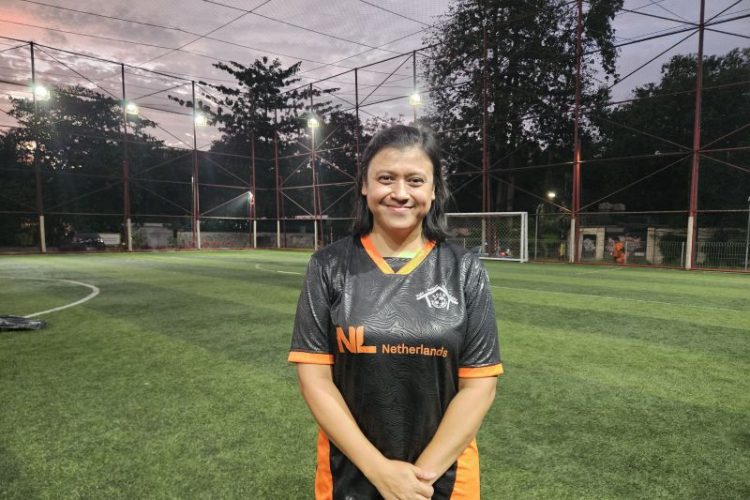 Manajer program untuk penyelamatan anak dan penguatan komunitas KDM, Jessica Hutting, saat ditemui di Jakarta, Minggu (18/5/2025). (ANTARA/RAUF ADIPATI)