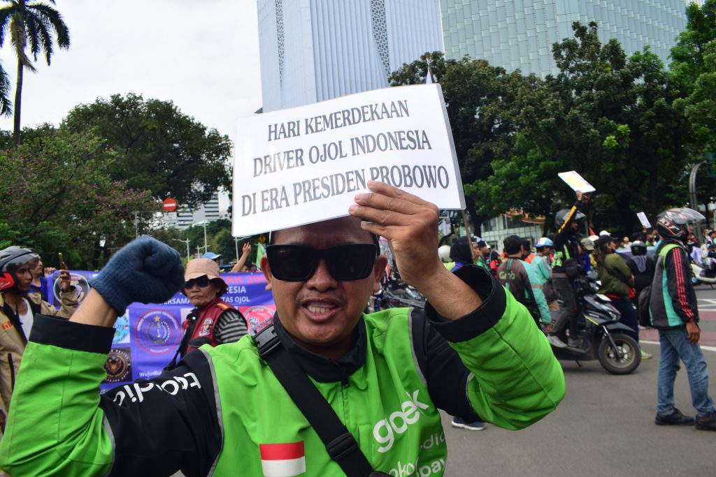 Demo Ojol di Istana (Dok Suaranusantara/Aditya)