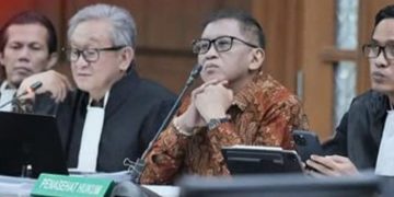Sekjen PDI Perjuangan Hasto Kristiyanto saat sidang lanjutan pada Senin 26 Mei 2025 (instagram @pdiperjuangan)