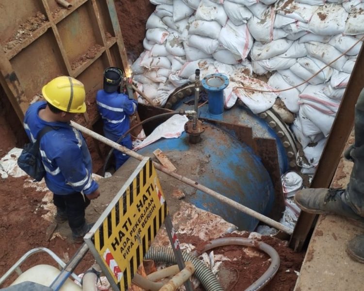 Proyek Sistem Penyediaan Air Minum (SPAM) Buaran Hili. (Dok Istimewa).