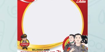 Salah satu twibbon HUT ke 79 Bhayangkara (Twibbonize.com)