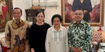 Mensesneg Prasetyo Hadi dan Wakil Ketua DPR RI Sufmi Dasco Ahmad saat menemui Presiden ke 5 Megawati Soekarnoputri, sampaikan pesan untuk Presiden RI Prabowo Subianto (instagram @sufmi_dasco)
