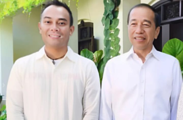 Kiri Kader PSI Dedy Nur Palaka dan kanan Presiden ke 7 RI Joko Widodo atau Jokowi disebut kader PSI layak jadi nabi (instagram @suarahatisangistri)