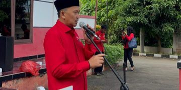 Ade Sumardi Ketua DPD PDI Perjuangan Provinsi Banten yang sekaligus sebagai Inspektur Upacara peringatan Hari Lahir Pancasila 1 Juni 2025