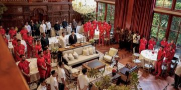 Pemain Timnas Indonesia saat memenuhi undangan makan siang bersama Presiden RI Prabowo Subianto pada Jumat 6 Juni 2025 (instagram @prabowo)