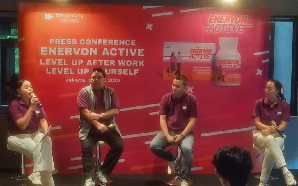 Enervon Active menggelar press conference di GBK, Jakarta pada Senin, 16 Juni 2025 (suaranusantara/GN)
