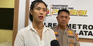 Kanit PPA Satreskrim Polres Metro Jakarta Selatan, AKP Citra Ayu saat diwawancarai di Polres Metro Jakarta Selatan, pada Senin (30/6/2025). (Ilham F/Suaranusantara)