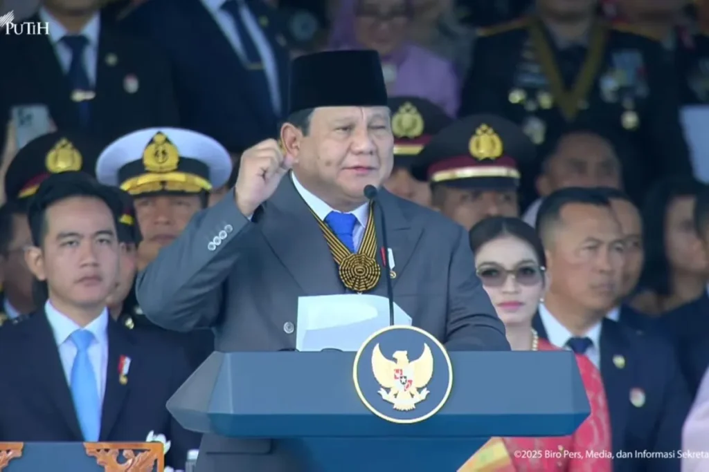 Presiden Prabowo Subianto di hari Bhayangkara