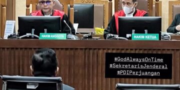 Sekjen PDI Perjuangan, Hasto Kristiyanto jalani sidang dengan agenda pembacaan pledoi atau nota pembelaan, Kamis 10 Juli 2025 (instagram @genbanteng)