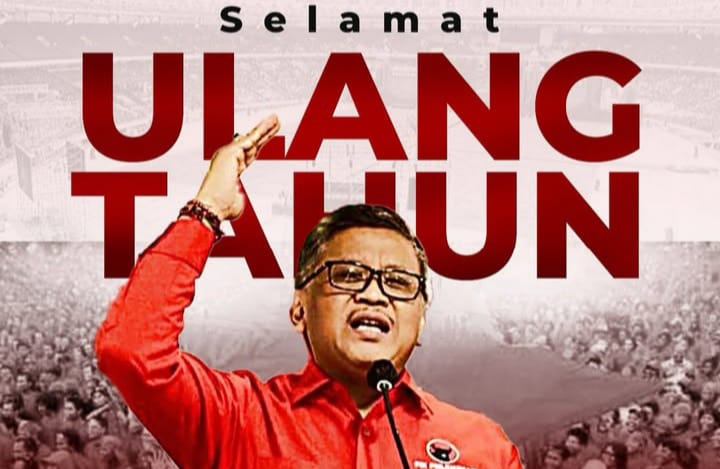 Ucapan selamat ulang tahun untuk Sekjen PDI Perjuangan Hasto Kristiyanto dari Wanto Sugito yang (instagram @dpnrepdem)