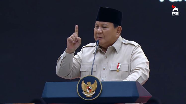 Presiden Prabowo Subianto di Kongres PSI (Dok Istimewa).