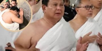 Presiden RI Prabowo Subianto saat menunaikan ibadah umrah di sela kunjungan ke Arab Saudi, Kamis 3 Juli 2025 (instagram @kingsalmanstore)