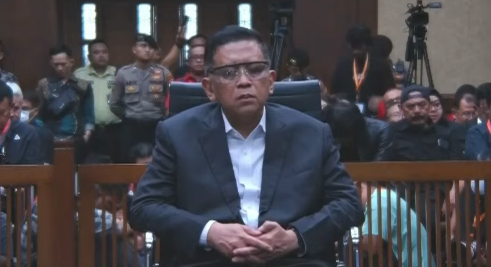 Hasto Kristiyanto saat menjalani sidang vonis (Dok ist)