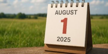 Kalender 1 Agustus 2025