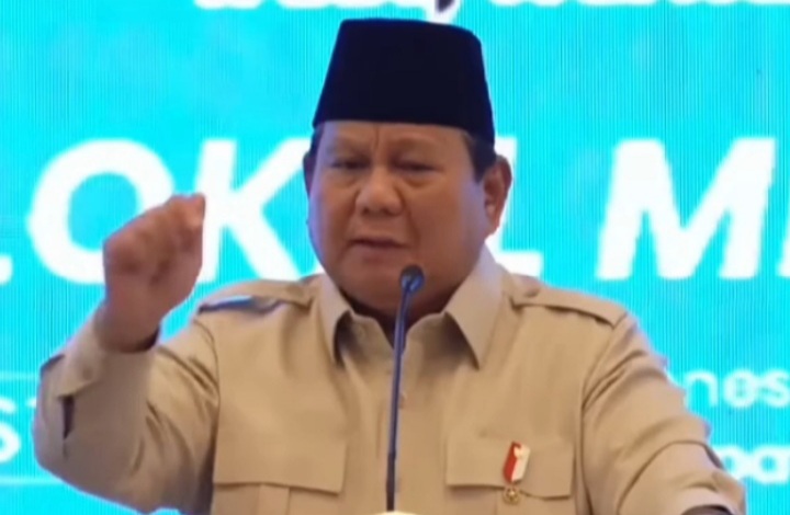Presiden RI Prabowo Subianto saat pidato singgung kasus Immanuel Ebenezer, Kamis 28 Agustus 2025 (instagram @ntvnews.id)