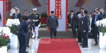 Prabowo Subianto saat hadiri sidan tahunan MPR RI 2025 (Dok tangkapan layar/ Youtube TV Parlemen)