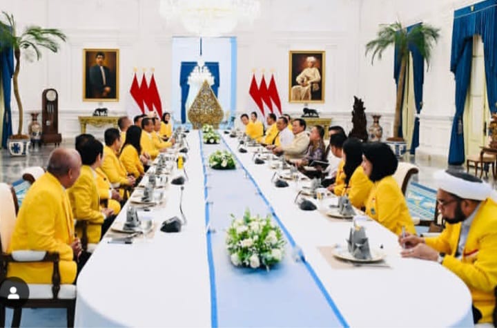 Elite DPP Partai Golkar temui Presiden RI Prabowo pada Rabu 27 Agustus 2025 (instagram @golkar.indonesia)