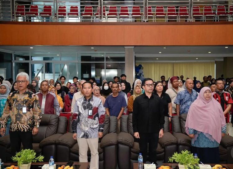 Anggota Komisi XIII DPR RI, Marinus Gea dalam kegiatan Penguatan Relawan Gerakan Kebajikan Pancasila bersama BPIP di UNIPI (Dok Instagram @marinus_gea).
