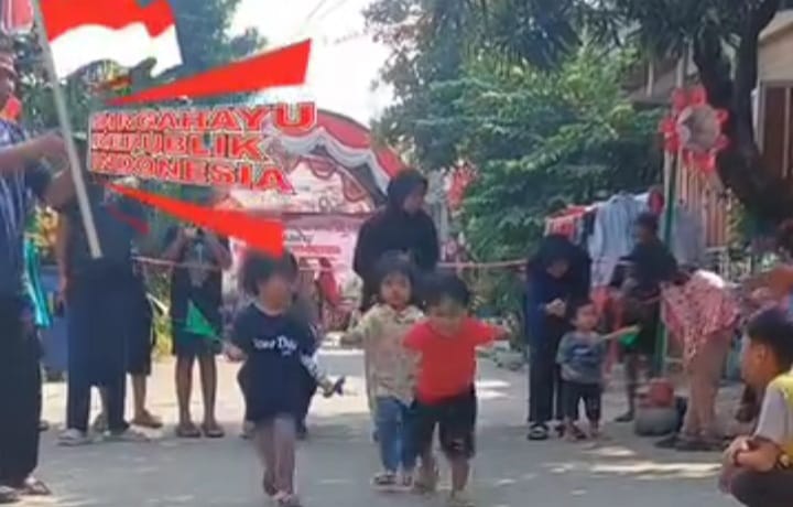 Lomba 17 Agustus perayaan HUT ke 80 RI untuk anak-anak usia dini (instagram @ranietha)