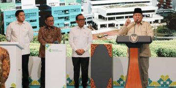 Presiden RI Prabowo Subianto saat pidato pembukaan RSPON Mahar Mardjono, Selasa 26 Agustus 2025 (instagram @pramonoanungw)